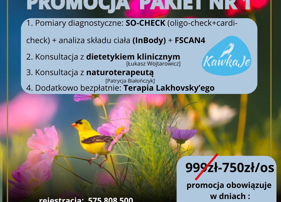 Promocja na Pakiet 1 na rozpoczęcie wakacji :)