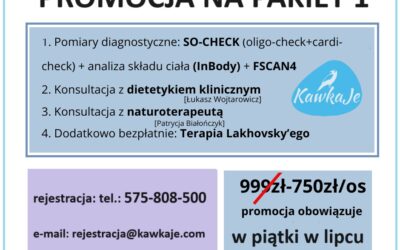 PROMOCJA na Pakiet nr 1 w PIĄTKI do końca LIPCA w cenie 750 zł