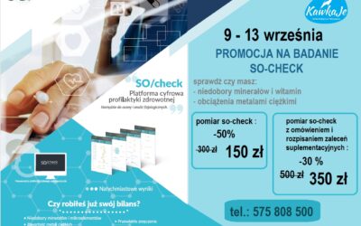 Promocja na badanie so-check w dniach 9-13 września