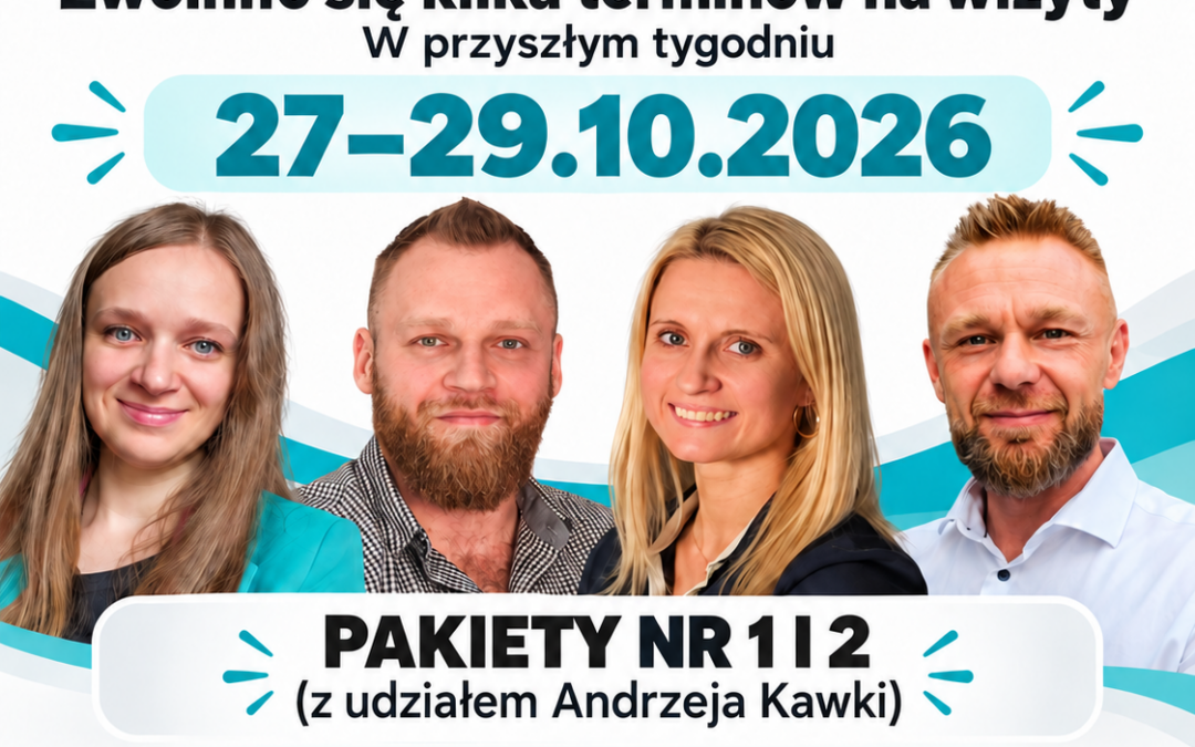 WOLNY TERMIN NA WIZYTĘ W DNIACH 27–29 PAŹDZIERNIKA 2026 r